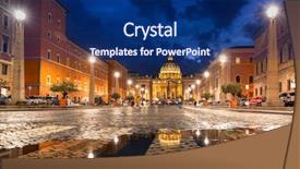  Presentation with peter - Theme featuring square and basilica in vatican background and a navy blue colored foreground