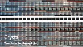  Presentation with architecture glass - Audience pleasing slide set consisting of square and line glass window architecture build background horizontal long banner backdrop and a gray colored foreground