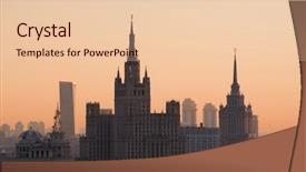  Presentation with stalin - Beautiful slide set featuring square and ukraine hotel stalin backdrop and a lemonade colored foreground