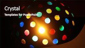  Presentation with disco ball - Colorful theme enhanced with square background - bright color disco ball backdrop and a black colored foreground