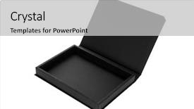  Presentation with box - Audience pleasing slide deck consisting of square boxes - black box on a white backdrop and a light gray colored foreground