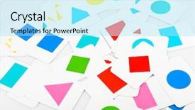  Presentation with geometric shapes - Amazing theme having square circle triangle - educational cards with color geometric backdrop and a arctic colored foreground