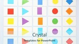  Presentation with geometric shapes - Presentation theme featuring square circle triangle - educational cards with color geometric background and a cool aqua colored foreground