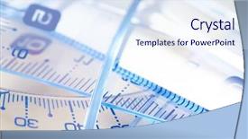  Presentation with plastic - Presentation theme having square circle triangle - plastic rulers closeup background and a sky blue colored foreground