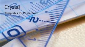  Presentation with triangle - Audience pleasing presentation consisting of square circle triangle - plastic rulers backdrop and a light blue colored foreground