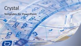  Presentation with recycle plastic bags - Beautiful PPT layouts featuring square circle triangle - plastic rulers backdrop and a light blue colored foreground