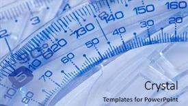  Presentation with plastic - Cool new theme with square circle triangle - plastic rulers backdrop and a light blue colored foreground