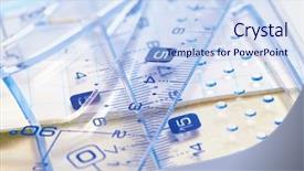  Presentation with plastic injection mould - Colorful presentation theme enhanced with square circle triangle - plastic rulers backdrop and a sky blue colored foreground