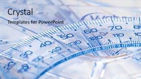  Presentation with plastic - Colorful PPT theme enhanced with square circle triangle - plastic rulers backdrop and a light blue colored foreground
