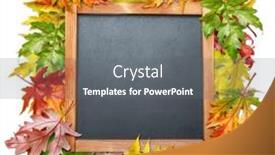  Presentation with school board - Slides featuring square-empty-school-board background and a gray colored foreground