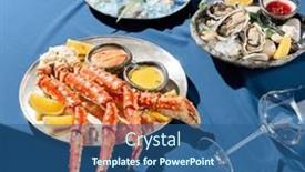  Presentation with sauces - Slides enhanced with square-frame-of-a-luxurious background and a ocean colored foreground