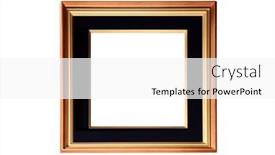  Presentation with picture frame - Presentation theme consisting of square-golden-frame-with-black background and a white colored foreground
