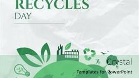  Presentation with green globe - Slides with square-image-of-america-recycles background and a seafoam green colored foreground