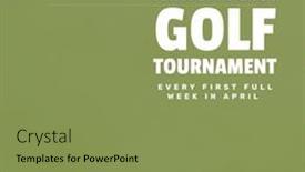  Presentation with golf tournament - Theme featuring square-image-of-annual background and a seafoam green colored foreground