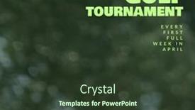  Presentation with golf tournament - Slide deck featuring square-image-of-annual background and a tawny brown colored foreground