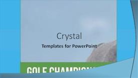  Presentation with sport blue - Presentation theme consisting of square-image-of-golf-championship background and a light blue colored foreground