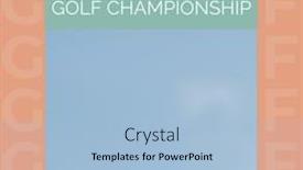  Presentation with sport blue - Slides enhanced with square-image-of-golf-championship background and a light blue colored foreground