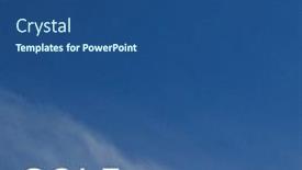  Presentation with golf tournament - Presentation design having square-image-of-golf-tournament background and a ocean colored foreground