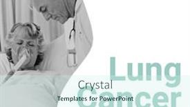  Presentation with lung cancer - Slide deck with square-image-of-lung-cancer background and a  colored foreground