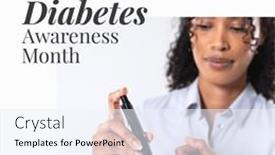  Presentation with diabetes - Presentation consisting of square-image-of-national-diabetes background and a sky blue colored foreground