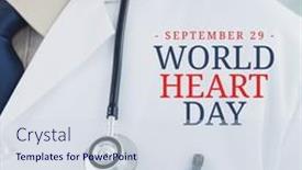  Presentation with campaign - Presentation consisting of square-image-of-world-heart background and a sky blue colored foreground