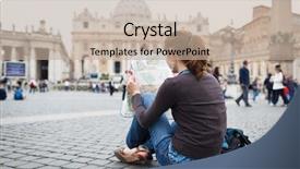  Presentation with vatican - Amazing presentation theme having square in the vatican city backdrop and a mint green colored foreground