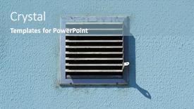  Presentation with square - Presentation theme consisting of square-metal-ventilation-grate background and a light blue colored foreground