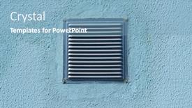  Presentation with square - Beautiful theme featuring square-metal-ventilation-grate backdrop and a teal colored foreground