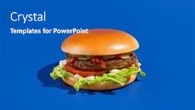  Presentation with tomato ketchup - Slides having square-minimalist-burger-with-alternative background and a  colored foreground