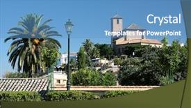  Presentation with square - Presentation enhanced with square-near-monast-sta-izabel background and a teal colored foreground