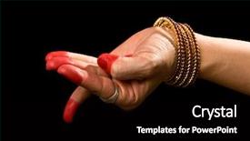  Presentation with indian dance - PPT layouts with square of indian classic dance background and a black colored foreground