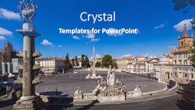  Presentation with rome italy - Audience pleasing slide set consisting of square-piazza-del-popolo backdrop and a teal colored foreground