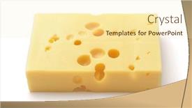  Presentation with white cheese - Slide set having square-piece-of-maasdam-cheese background and a cream colored foreground