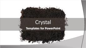  Presentation with soil - PPT theme enhanced with square-piece-of-soil-isolated background and a dark gray colored foreground