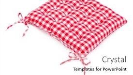  Presentation with square - Cool new slides with square-pillow-isolated-on-white backdrop and a white colored foreground