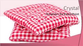  Presentation with square - Presentation design with square-pillows-isolated-on-white background and a coral colored foreground