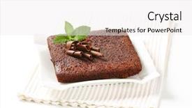  Presentation with brown and white - Cool new slide set with square plate and place mat backdrop and a white colored foreground