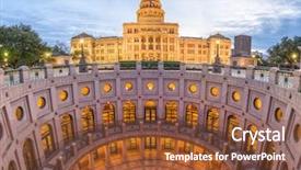 Presentation with austin texas - Presentation theme consisting of square round - austin texas usa background and a tawny brown colored foreground