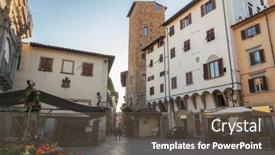  Presentation with square - Slide set with square-san-pier-maggiore background and a  colored foreground