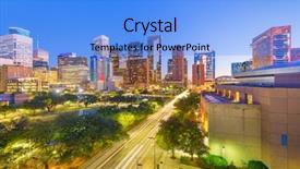  Presentation with houston - Presentation design enhanced with square squareroots - houston texas usa downtown park background and a light blue colored foreground