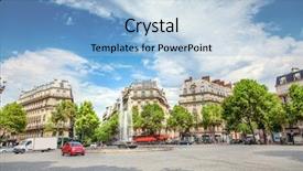  Presentation with paris - Presentation theme with square victor hugo paris background and a light blue colored foreground