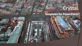  Presentation with residential - Theme having square view from residential building on kudrinskaya square in moscow russia background and a gray colored foreground