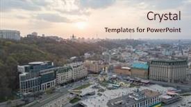  Presentation with city church - Amazing slides having square with st elijah church backdrop and a lemonade colored foreground