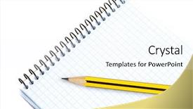  Presentation with notebook paper - Colorful slide deck enhanced with squared paper - photo of a notebook backdrop and a  colored foreground