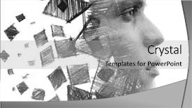  Presentation with effect - PPT theme consisting of squares creating a unique visual background and a light gray colored foreground