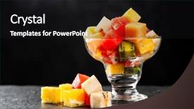  Presentation with orange fruit - PPT theme with squares orange - fruit cube on white background background and a black colored foreground