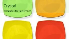  Presentation with color orange - Cool new PPT theme with squares orange - set of four color square backdrop and a mint green colored foreground