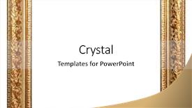  Presentation with gold frame - Beautiful PPT theme featuring squares rectangles - gold picture frame isolated backdrop and a white colored foreground