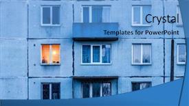  Presentation with soviet - Beautiful presentation featuring squares rectangles - wall with iluminated window detail backdrop and a light blue colored foreground