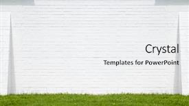  Presentation with white brick wall - Slides with squares rectangles - white brick wall made background and a white colored foreground